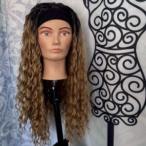 Synthetic Bronde With Dark Roots Headband Wig Size Average